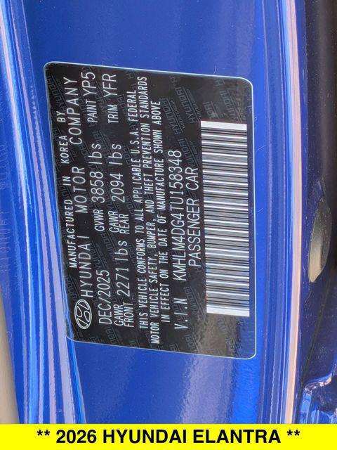 2026 Hyundai Elantra SEL Sport