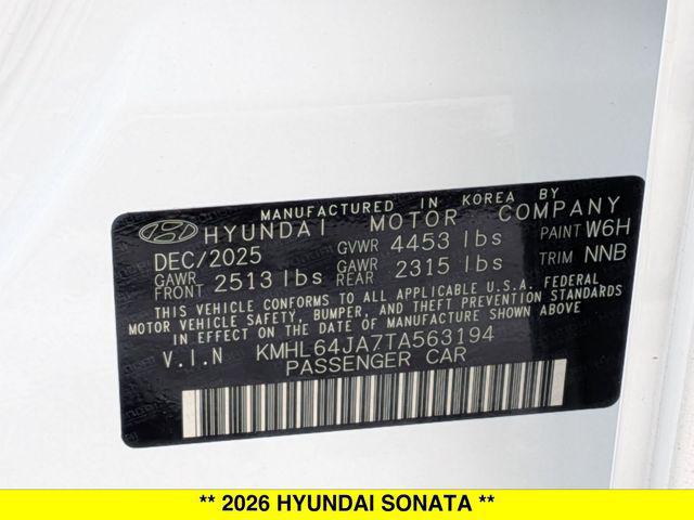 2026 Hyundai Sonata SEL Sport