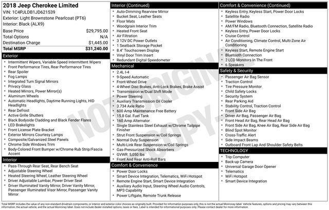 2018 Jeep Cherokee Limited FWD