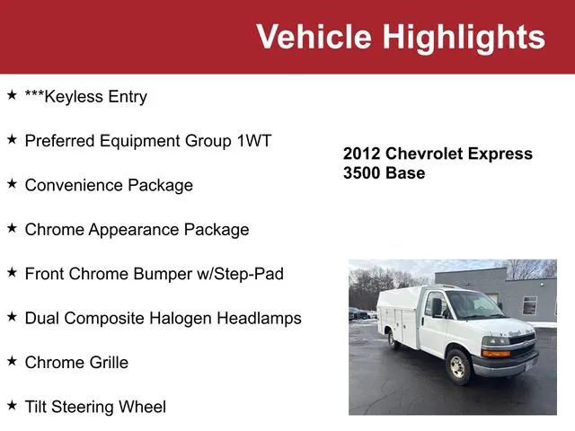 2012 Chevrolet Express Cutaway Work Van