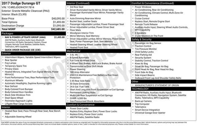 2017 Dodge Durango GT AWD 2017 Dodge Durango GT AWD