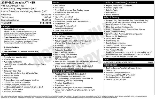 2025 GMC Acadia AWD AT4