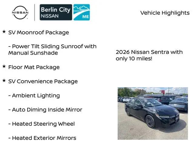 2026 Nissan Sentra SV