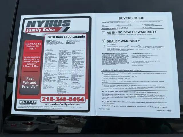 2018 Ram 1500 Laramie Crew Cab 4x4 5'7" Box