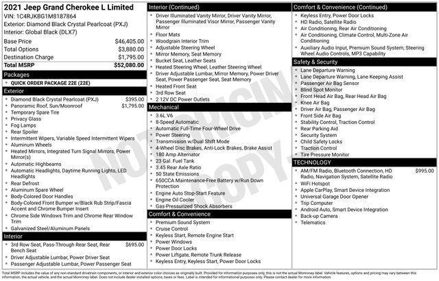 2021 Jeep Grand Cherokee L Limited 4x4 2021 Jeep Grand Cherokee L Limited 4x4