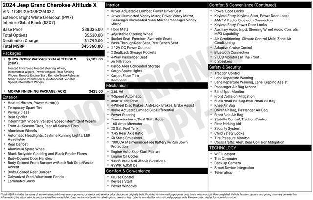 2024 Jeep Grand Cherokee Altitude X 4x2