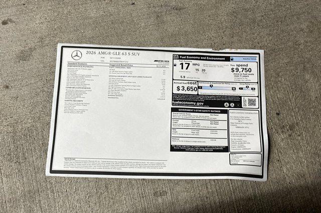 2026 Mercedes-Benz GLE AMG GLE 63 S 4MATIC+