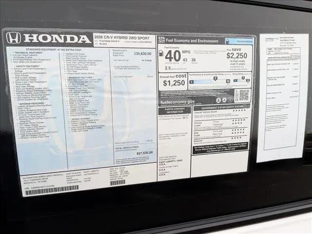 2026 Honda CR-V Hybrid 2WD Sport