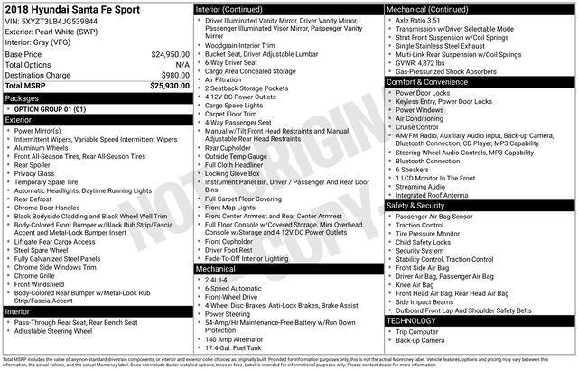 2018 Hyundai Santa Fe Sport 2.4L