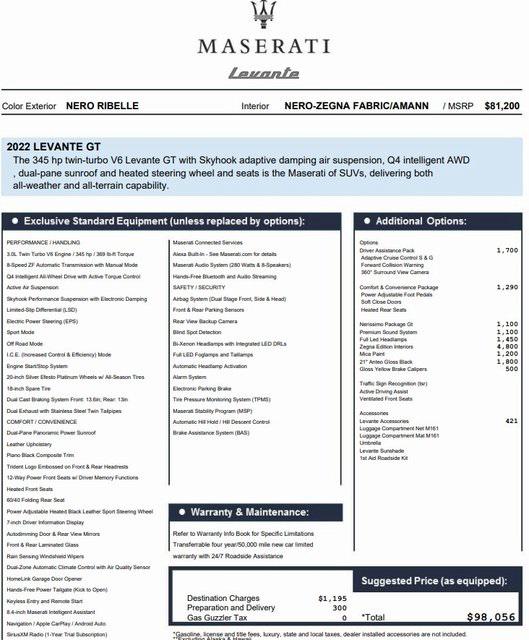 2022 Maserati Levante GT