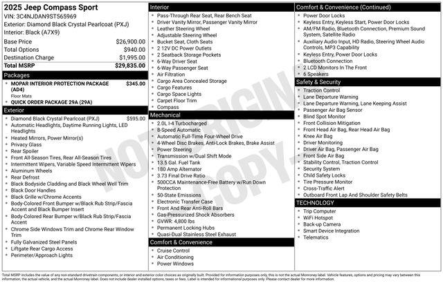 2025 Jeep Compass Sport 4x4