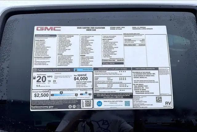 2026 GMC Canyon Elevation, RWD