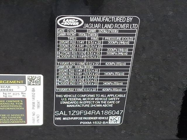 2024 Land Rover Range Rover Sport SV Edition One Obsidian Black