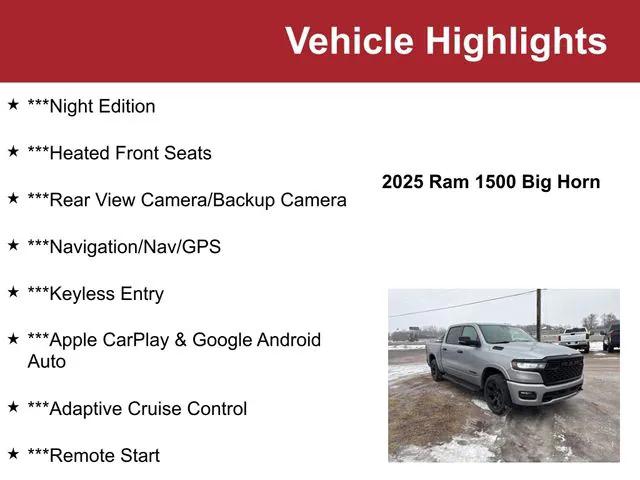 2025 RAM 1500 Big Horn Crew Cab 4x4 57 Box
