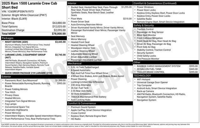 2025 RAM 1500 Laramie Crew Cab 4x4 57 Box