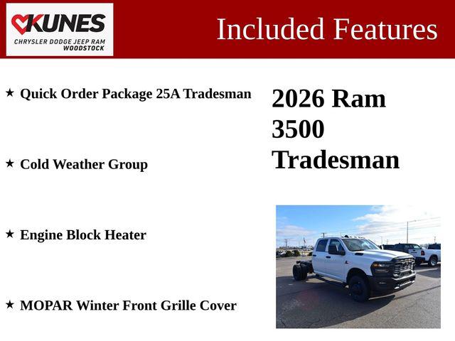 2026 RAM Ram 3500 Chassis Cab RAM 3500 TRADESMAN CREW CAB CHASSIS 4X4 60 CA