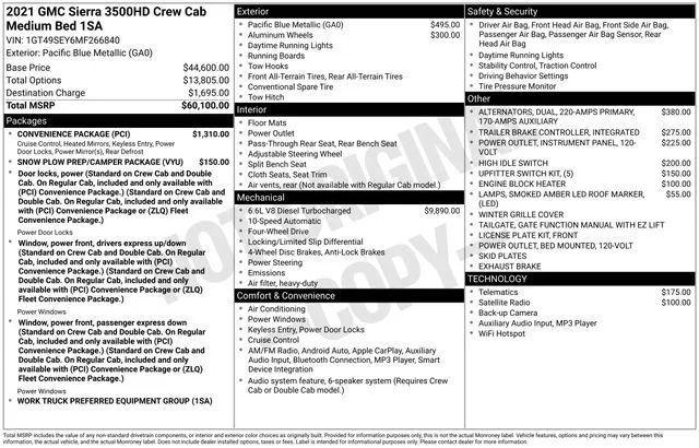 2021 GMC Sierra 3500HD 4WD Crew Cab Standard Bed