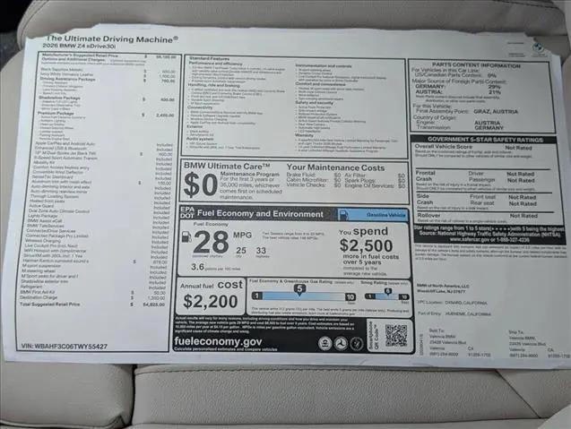 2026 BMW Z4 sDrive30i