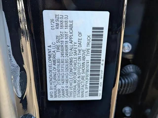 2026 Honda Ridgeline RTL