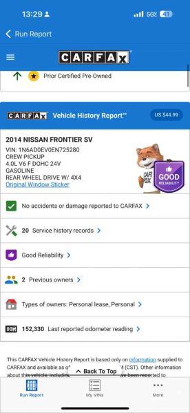2014 Nissan Frontier SV