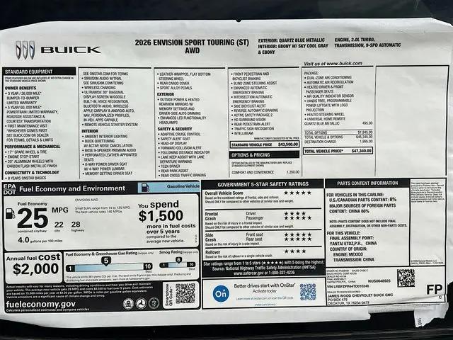2026 Buick Envision Sport Touring AWD