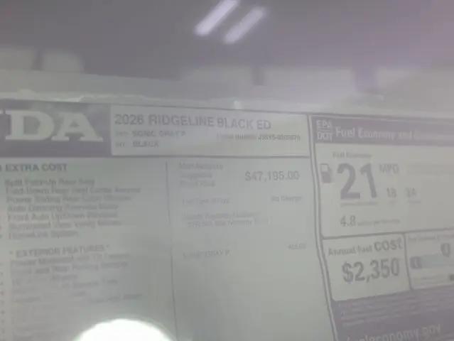 2026 Honda Ridgeline Black Edition