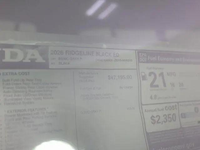 2026 Honda Ridgeline Black Edition