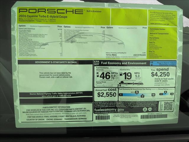 2026 Porsche Cayenne E-Hybrid Turbo