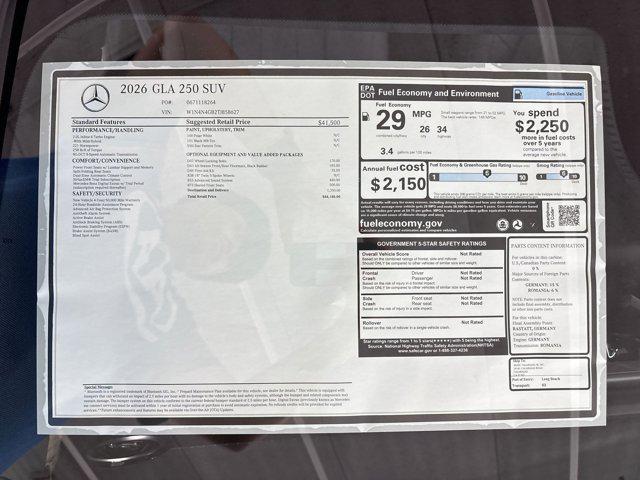 2026 Mercedes-Benz GLA-CLASS 4MATIC
