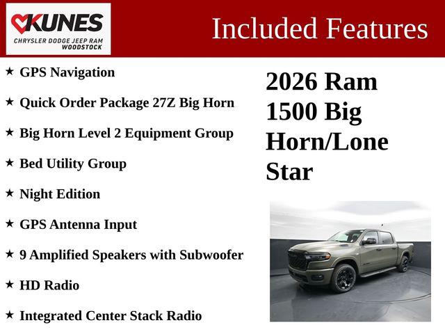 2026 RAM Ram 1500 RAM 1500 BIG HORN CREW CAB 4X4 57 BOX 2026 RAM Ram 1500 RAM 1500 BIG HORN CREW CAB 4X4 57 BOX
