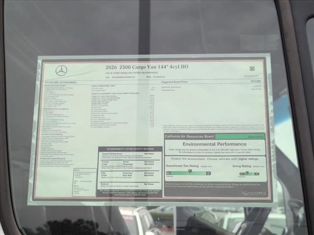 2026 Mercedes-Benz Sprinter 2500 Standard Roof 4-Cyl Diesel HO