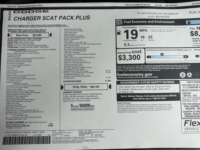 2026 Dodge Charger Scat Pack Plus 2-Door AWD