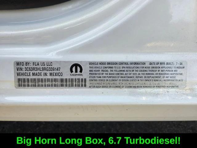 2024 Ram 3500 Big Horn Crew Cab 4x4 8' Box