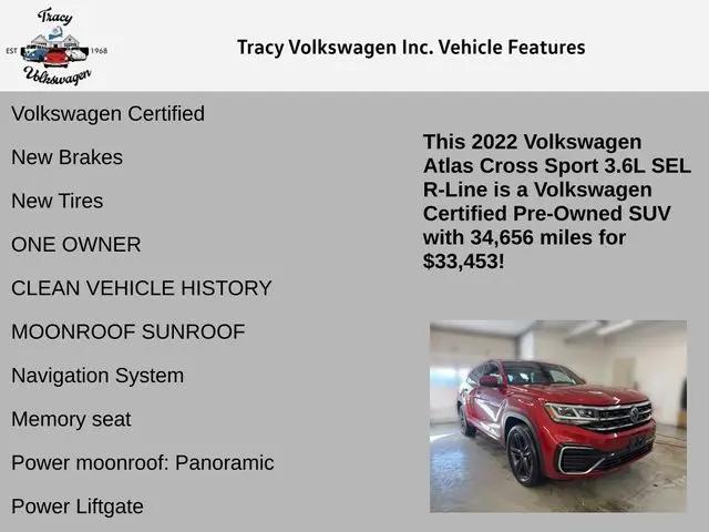 2022 Volkswagen Atlas Cross Sport 3.6L V6 SEL R-Line