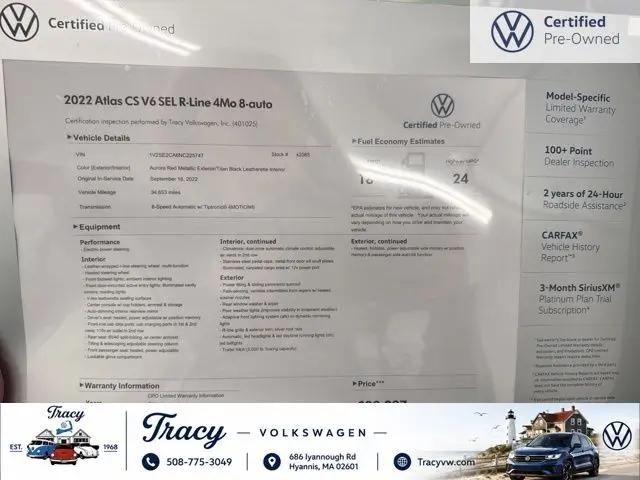 2022 Volkswagen Atlas Cross Sport 3.6L V6 SEL R-Line