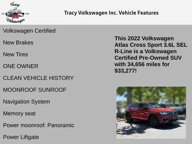 2022 Volkswagen Atlas Cross Sport 3.6L V6 SEL R-Line