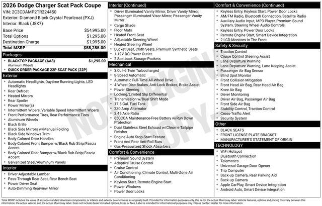 2026 Dodge Charger Scat Pack 2-Door AWD