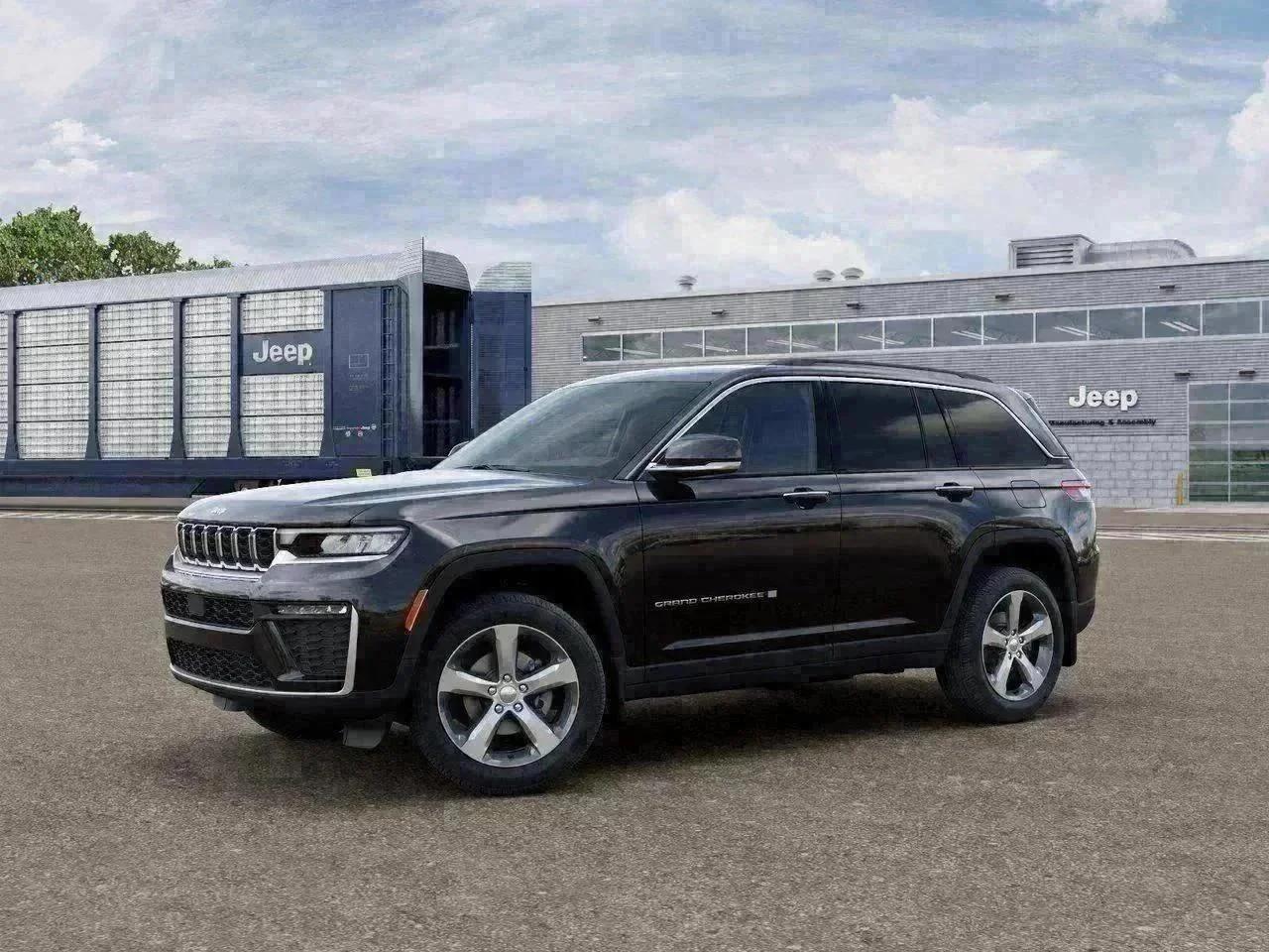 New 2026 Diamond Black Crystal Pearl-Coat Exterior Paint Jeep Limited image 2