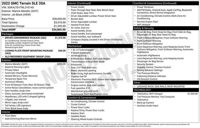 2022 GMC Terrain AWD SLE
