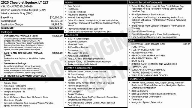 2025 Chevrolet Equinox AWD LT