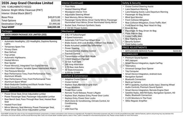 2026 Jeep Grand Cherokee Limited 4x4