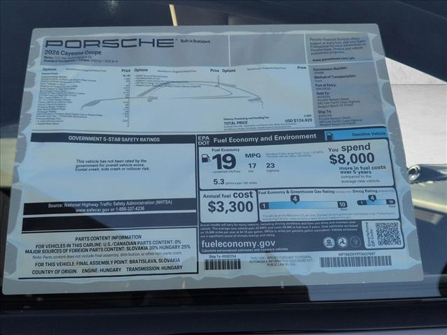 2026 Porsche Cayenne Coupe AWD