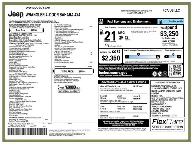 2026 Jeep Wrangler 4-Door Sahara 4x4