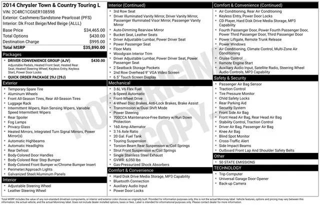 2014 Chrysler Town and Country Touring-L