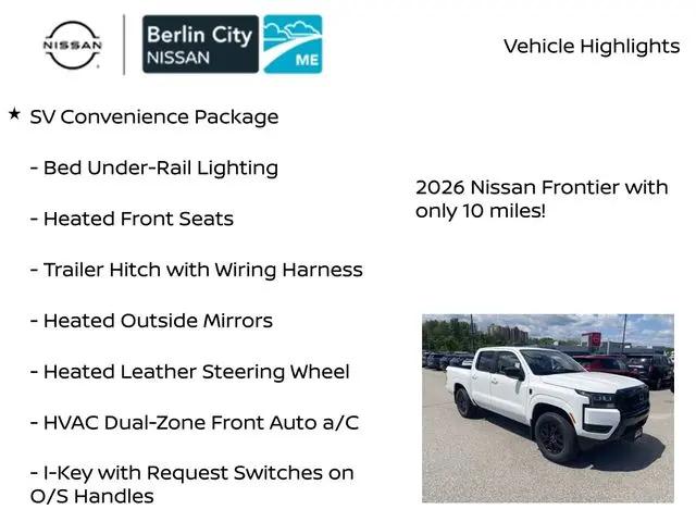 2026 Nissan Frontier Crew Cab SV 4x4