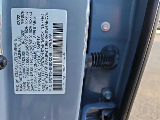 2022 Honda Pilot AWD Touring 7 Passenger