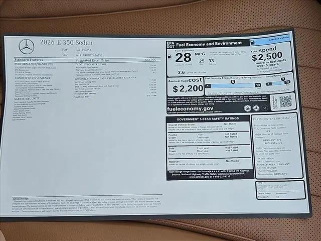 2026 Mercedes-Benz E 350 E 350
