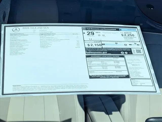 2026 Mercedes-Benz GLA-CLASS 4MATIC