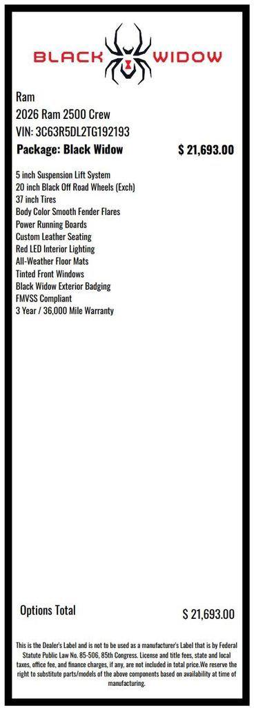 2026 RAM Ram 2500 RAM 2500 BIG HORN CREW CAB 4X4 64 BOX