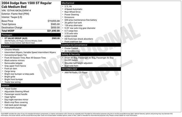 2004 Dodge Ram 1500 ST 2004 Dodge Ram 1500 ST
